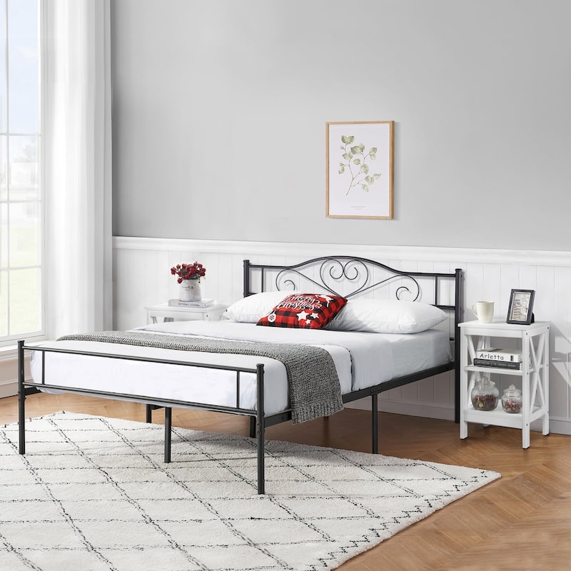 Taomika 3-Pieces Bed Frame and Modern Nightstands Sets
