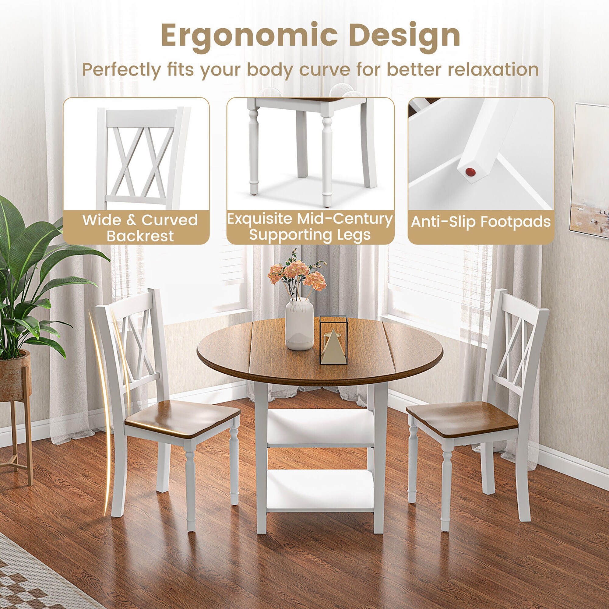 Gymax 5 piece dining set cheap