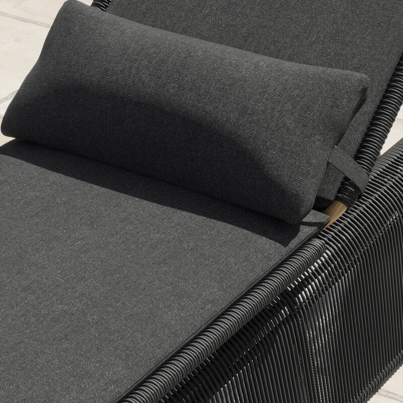 Corvus Corral 2-piece Adjustable Outdoor Wicker Chaise Lounge Set with Sunbrella Cushion