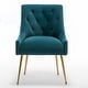 preview thumbnail 54 of 106, SEYNAR Modern Dining Chairs Set of 6, Velvet Accent Chair Tufted Back Armless Chair with Back Pull