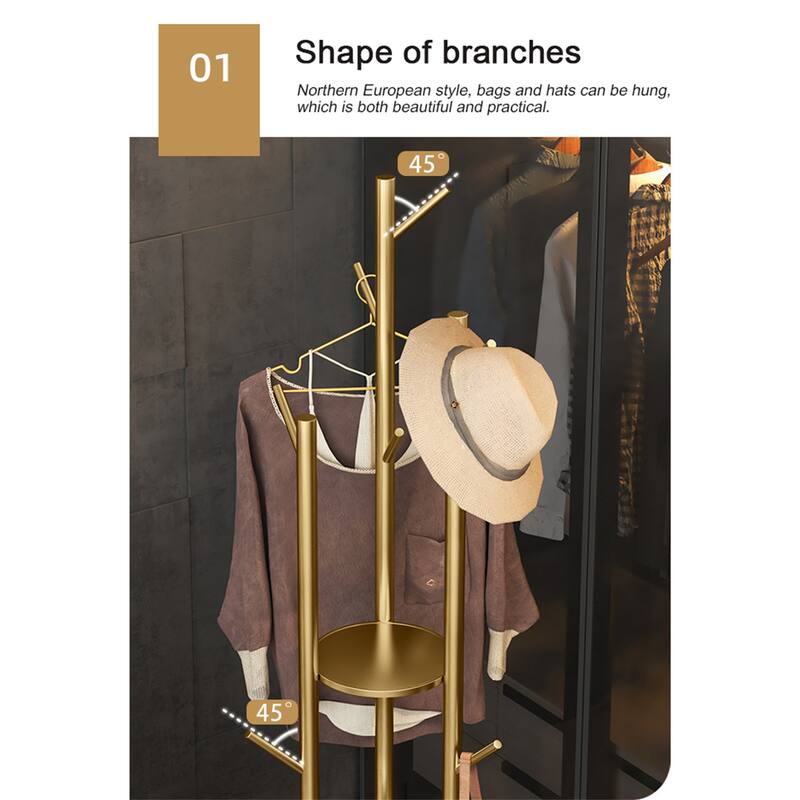 Marble Clothes Rack Mobile Clothes Storage Rack