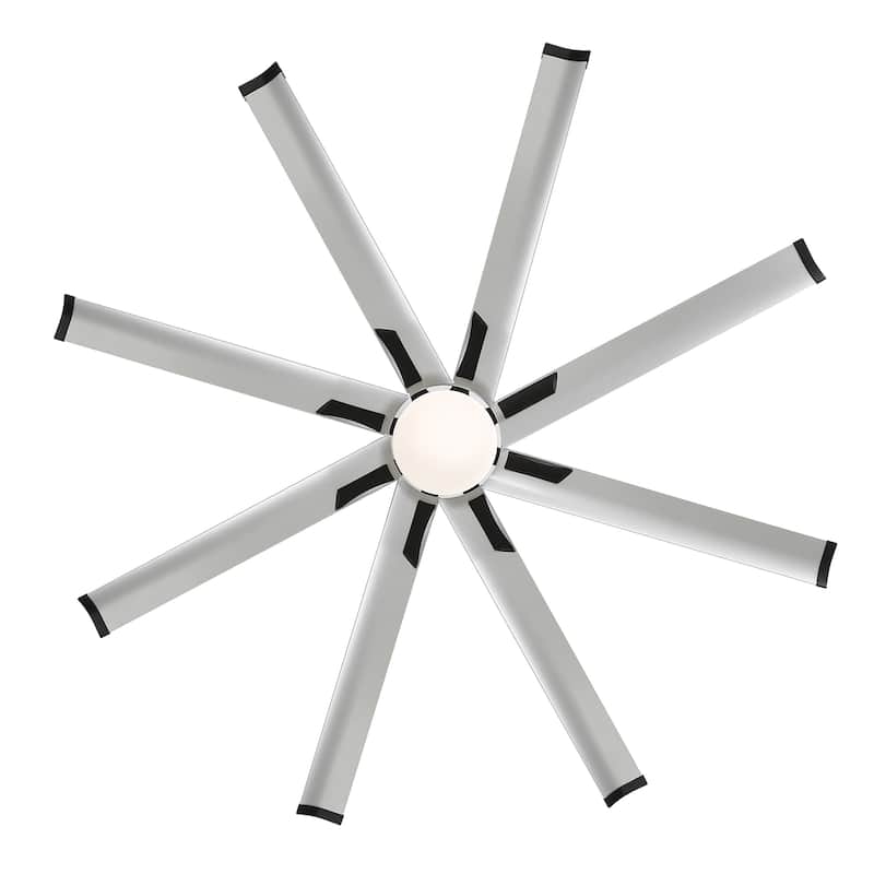 72-in Gold LED Indoor Chandelier Ceiling Fan with Light Remote (8-Blade)