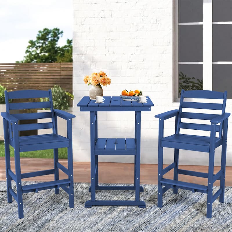 Vrakae 3-Piece Outdoor Height Bar Bistro Set