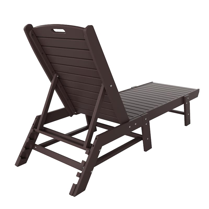Laguna Hdpe All Weather Outdoor Patio Pool Reclining Armless Chaise Lounge