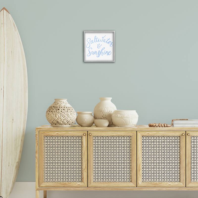 Stupell Minimal Saltwater & Sunshine Framed Giclee Art Design By SunDance Group