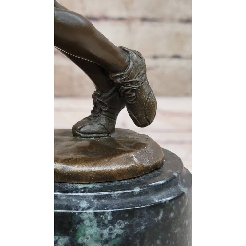 Bronze Statue Sculpture Trophy Of Nba Basketball Player Going For Dunk Layup On Marble Base