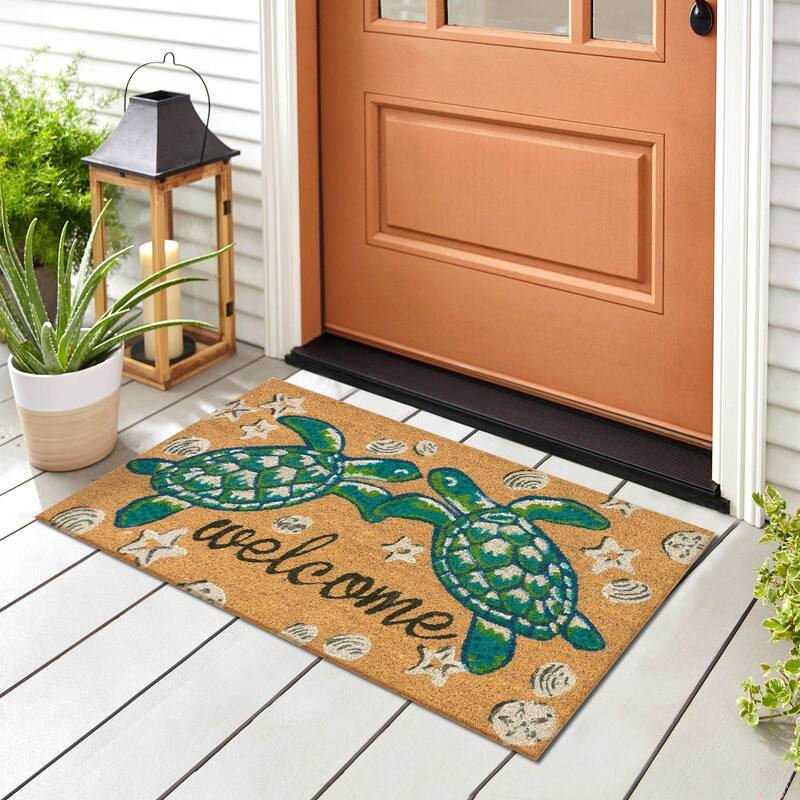 Liora Manne Greeting Coir Welcome Door Mat (1'6" x 2'6") - 1'6" x 2'6"