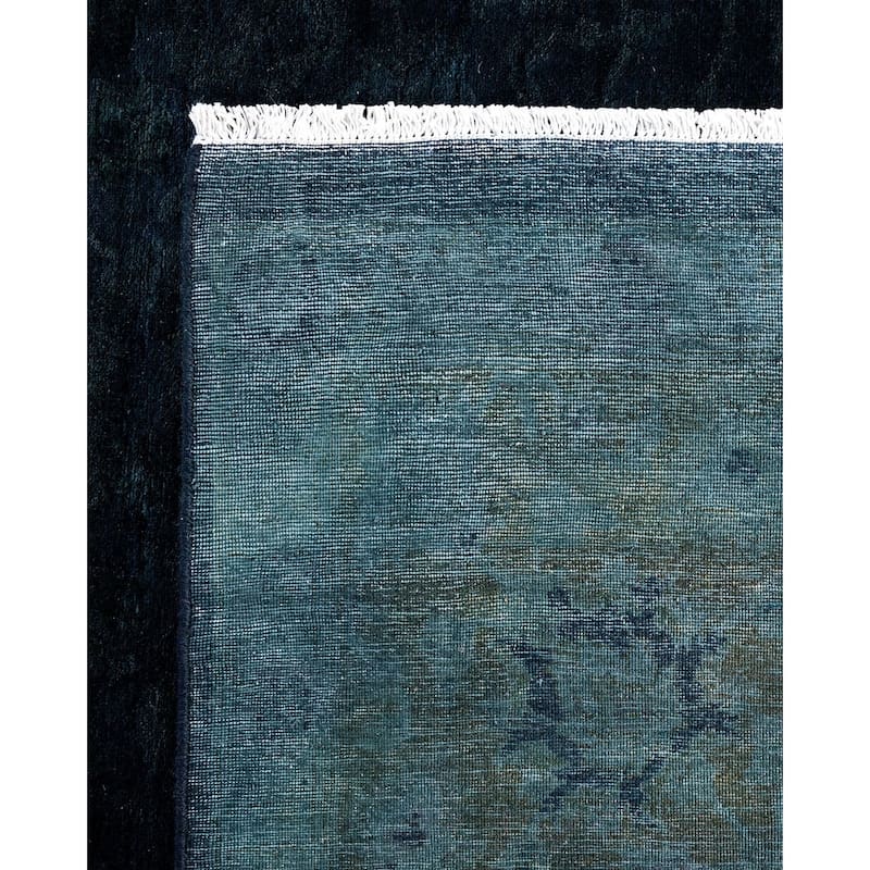 Fine Vibrance One-of-a-Kind Hand-Knotted Area Rug - Black, 6' 2" x 8' 10" - 6' 2" x 8' 10"