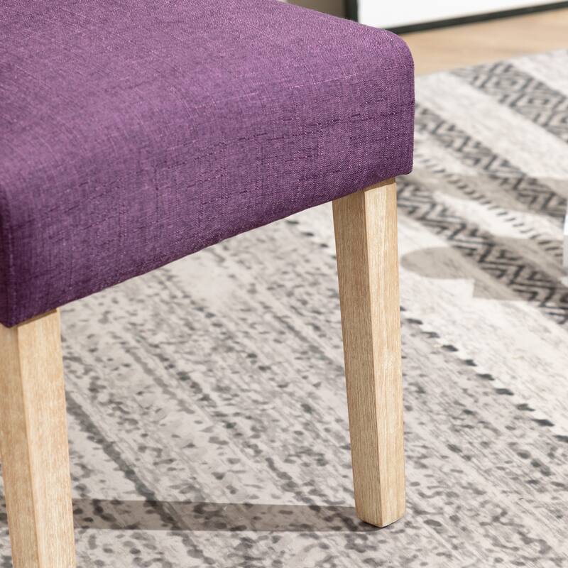 Contemporary 5-Piece Dining Set with Round Table and Button-Tufted Chairs - Solid Wood Construction for Lasting Durability