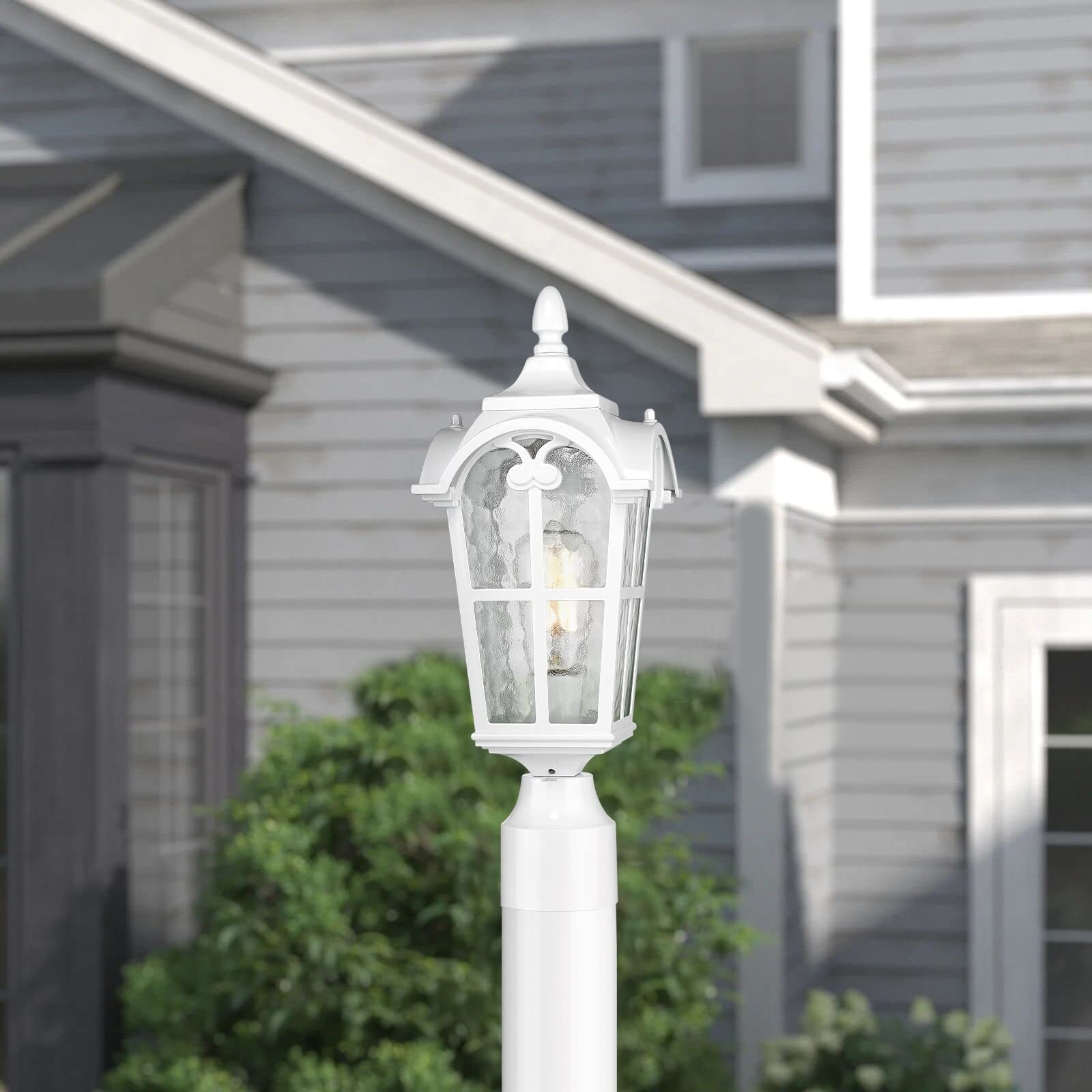 Vintage Outdoor Post Lights Post Lantern with Seeded Glass Shade Bed Bath Beyond 35859682