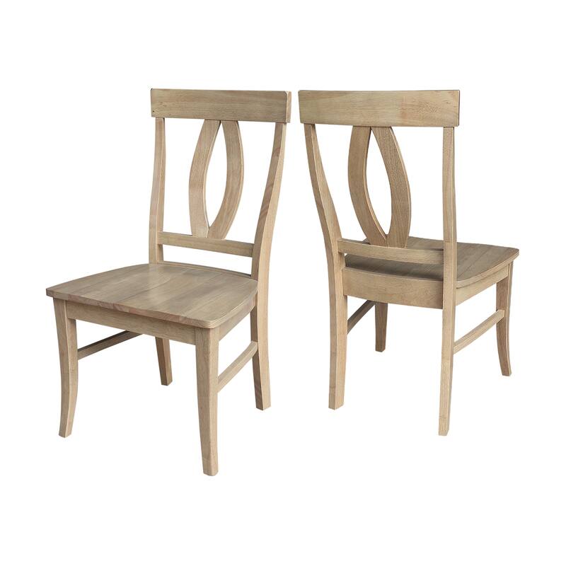 International Concepts Solid Wood Verona Dining Chairs, Set of 2