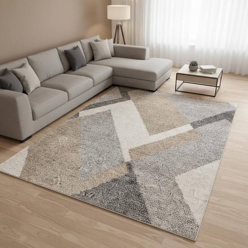 HomeRoots Geometric Modern Rectangle Area Rug - 8' X 11'