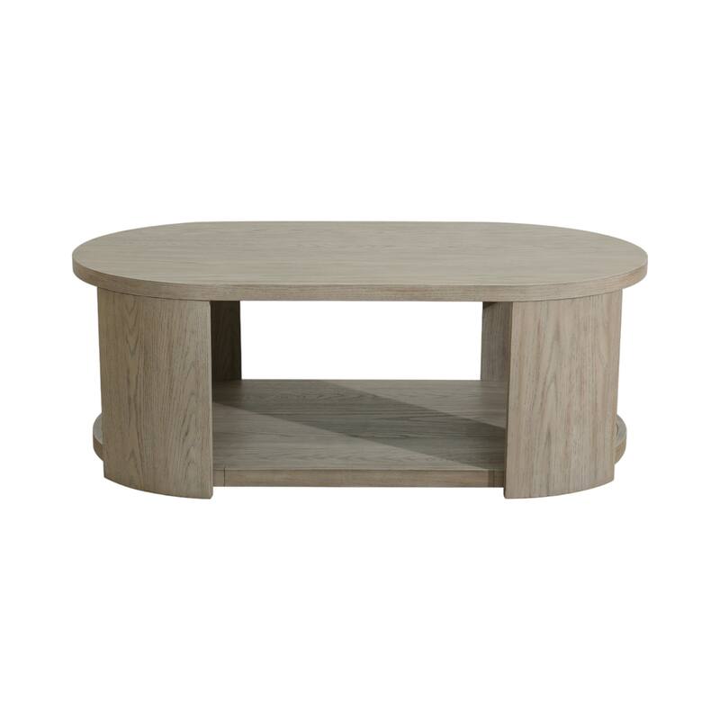 KISRAIS Wood Coffee Table for Living Room