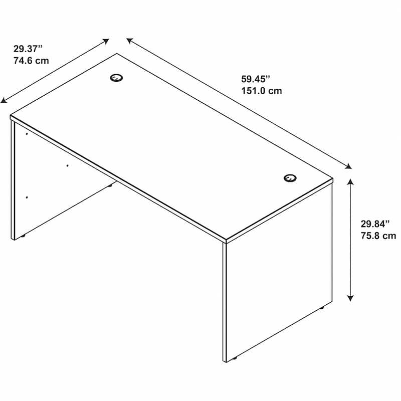 Series C Elite 60W x 30D Desk Shell by Bush Business Furniture