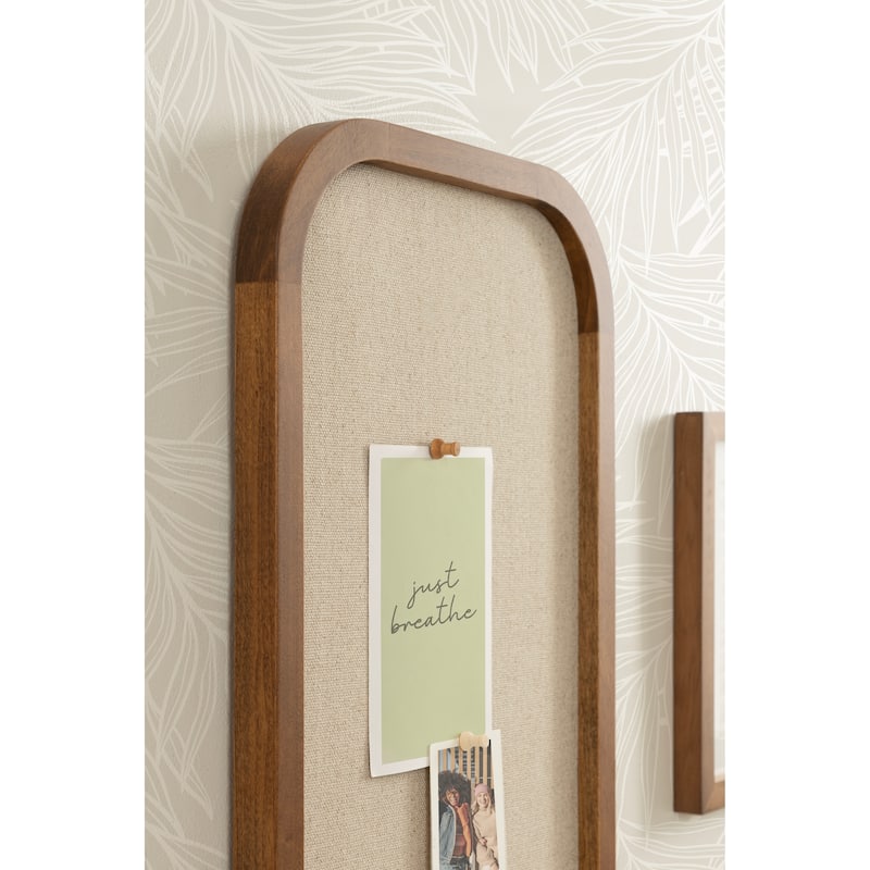 Kate and Laurel Hutton Wood Framed Fabric Pinboard