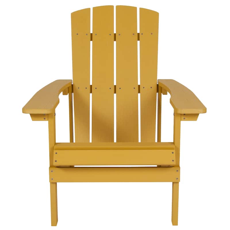 Outdoor All-Weather Poly Resin Wood Adirondack Chair - 29.5"W x 33.5"D x 35"H