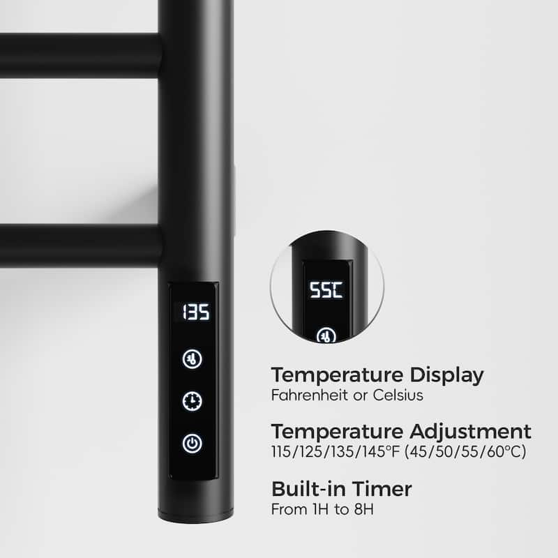 Wall Mounted Heated Towel Rack for Bathroom