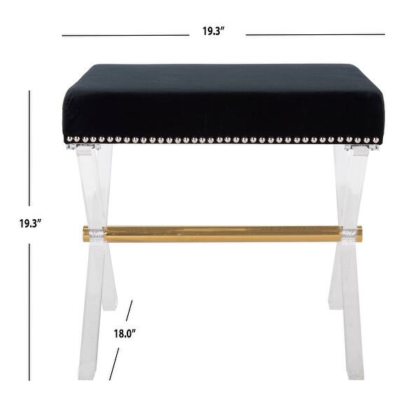 Shop Safavieh Couture Jezebel Acrylic X Bench Gold Black