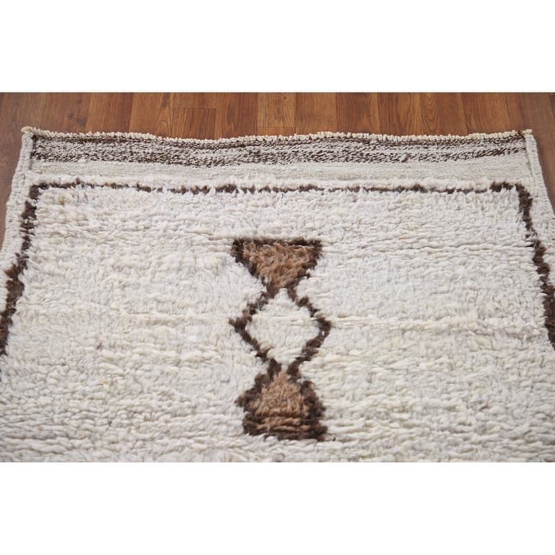 Tribal Anatolian Oriental Runner Rug Hand-knotted Wool Carpet - 3'2"x 10'11"