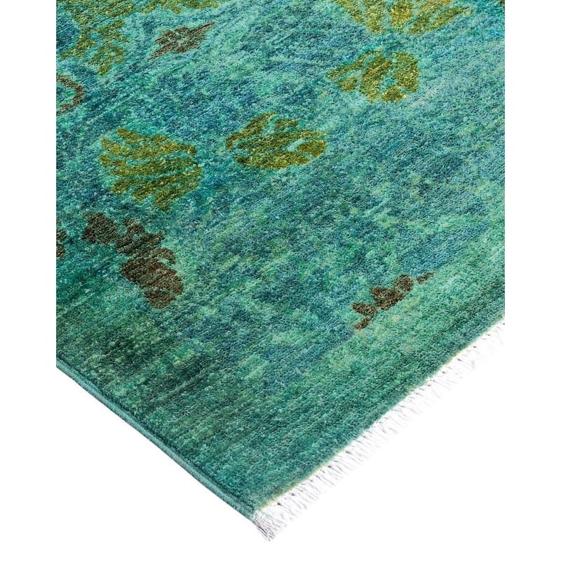 Contemporary Overdyed Wool Hand Knotted Area Rug - 6' 2" x 9' 0"