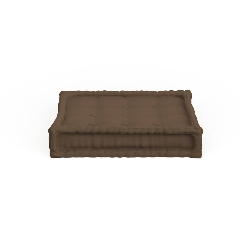 25-inch Microsuede Square Tufted Floor Pillow