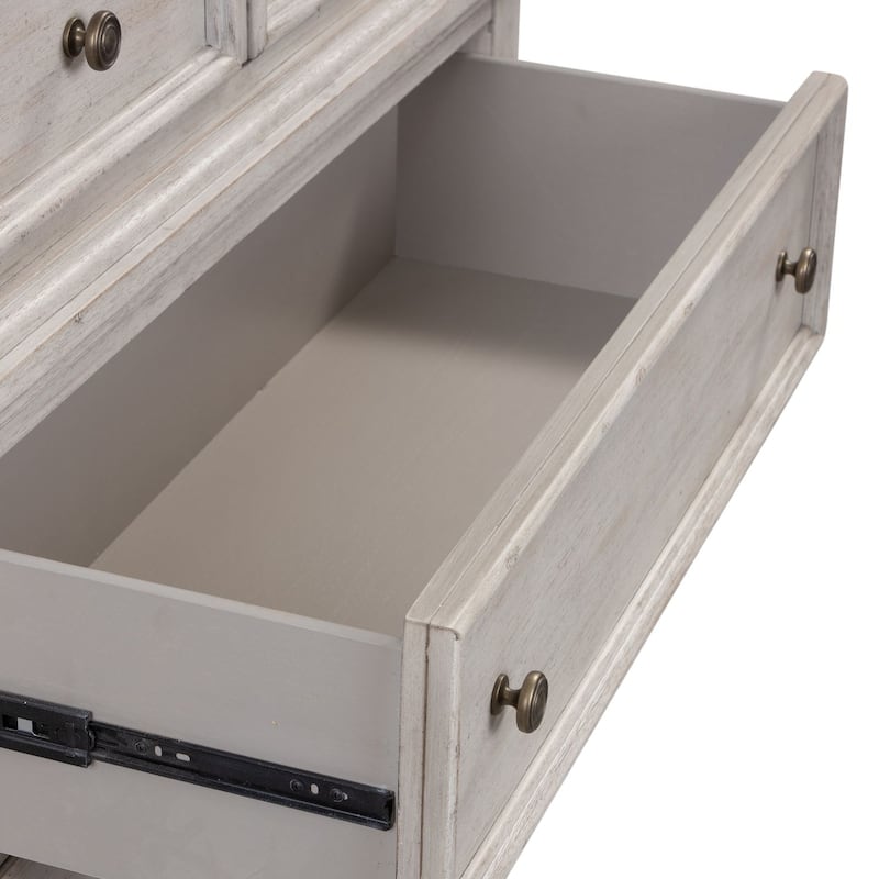 Heartland Antique White Tobacco 5 Drawer Chest
