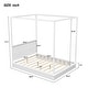 preview thumbnail 32 of 36, Canopy Bed Frame with Headboard, 4 Posters Wooden Bed Frame, No Box Spring Needed, Mattress Foundation Platform Bed for Kids