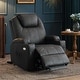 preview thumbnail 17 of 44, Mcombo Electric Power Recliner Chair with Massage and Heat,USB Charge Ports,Side Pockets and Cup Holders,Faux Leather 7050
