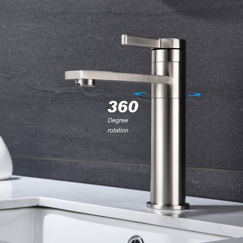 Topcraft Single Handle Stainless Steel Bathroom Sink Faucet