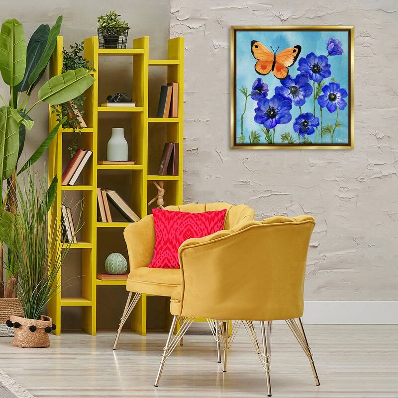 Stupell Poetic Monarch Butterfly Framed Floater Canvas Wall Art Design By Paul Brent