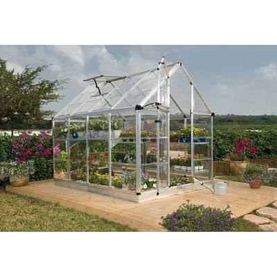 Snap and Grow 6 ft. Silver/Clear DIY Greenhouse Kit