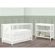 preview thumbnail 8 of 6, Dream On Me Moon Bear Reaching for The Stars 4-in-1 Modern Island Crib with Rounded Spindles - White
