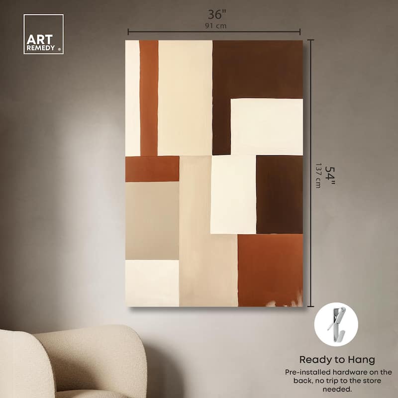 Tonal Grid I Canvas by Art Remedy, Gallery Wrapped