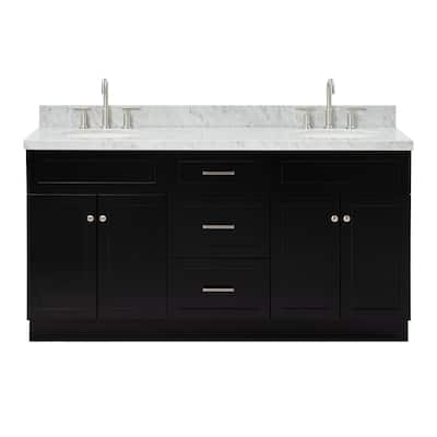 Ariel F067DCWOVO Hamlet 67" Free Standing Double Basin Vanity Set with