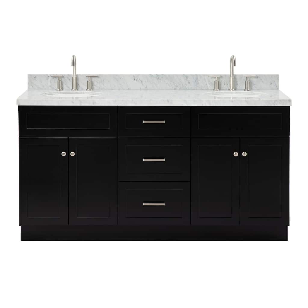Ariel F067DCWOVO Hamlet 67" Free Standing Double Basin Vanity Set with