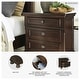 preview thumbnail 3 of 8, Porter Rustic Brown Two Drawer Night Stand