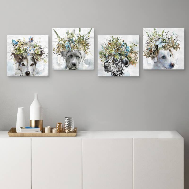 Earth Hounds I-IV Canvas Art Prints