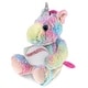 preview thumbnail 1 of 4, DolliBu Sitting Rainbow Unicorn Stuffed Animal with Baseball Plush - 10 inches