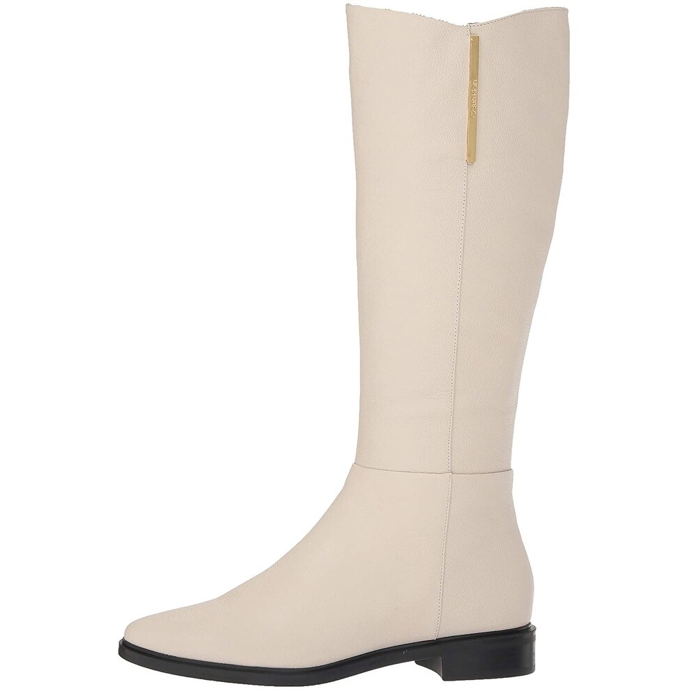 calvin klein francine leather tall boots