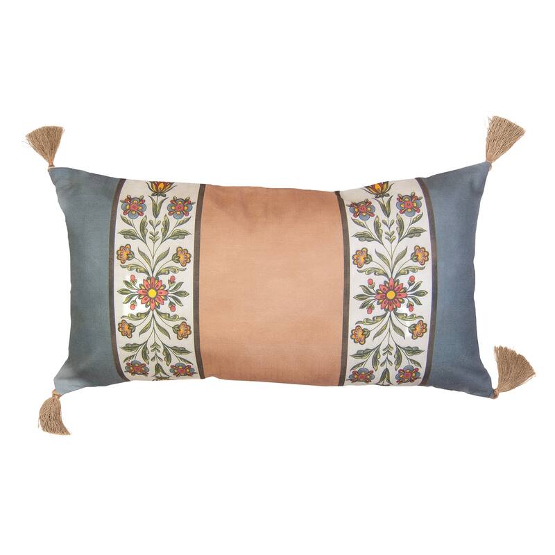 Donna Sharp Peach Rose 2PC Polyester Decor Pillow Set