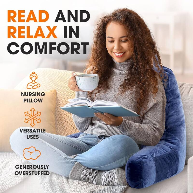 Cheer Collection Memory Foam Support Reading, TV Pillow