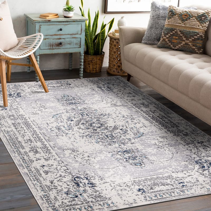 World Rug Gallery Boho Abstract Vintage Oriental Area Rug