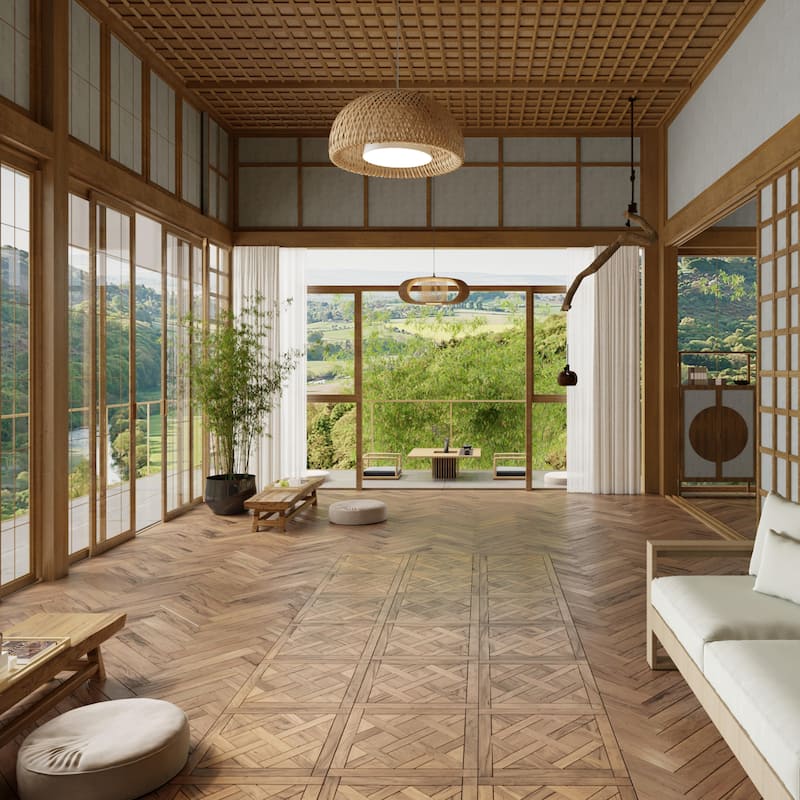 Merola Tile Kings Forest Lattice Natural 17-5/8" x 17-5/8" Ceramic Floor and Wall Tile - Case (5 Tiles)