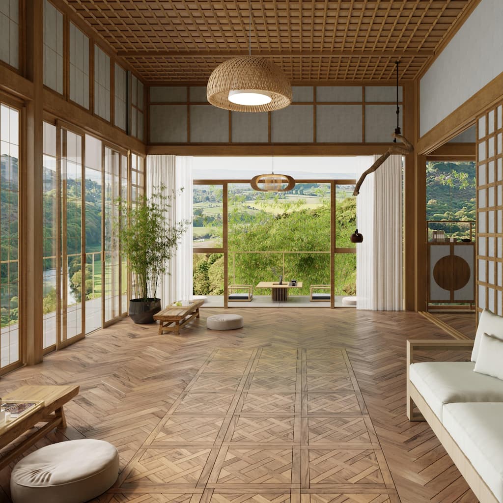 Merola Tile Kings Forest Lattice Natural 17-5/8" x 17-5/8" Ceramic Floor and Wall Tile