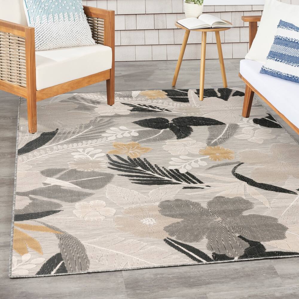 Nourison Suncoast Indoor/Outdoor Floral Area Rug.