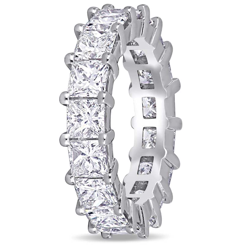 Miadora 5 3/5ct TDW Diamond Eternity Ring in White Platinum
