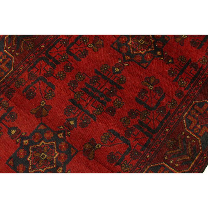 Rustic Biljik Khal Mohammadi Finley Red/Blue Runner - 2'7'' x 12'3''