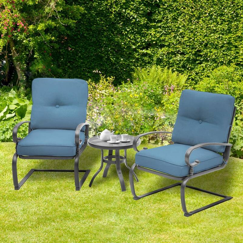Nista 3-piece Outdoor Spring Metal Bistro Set by Havenside Home