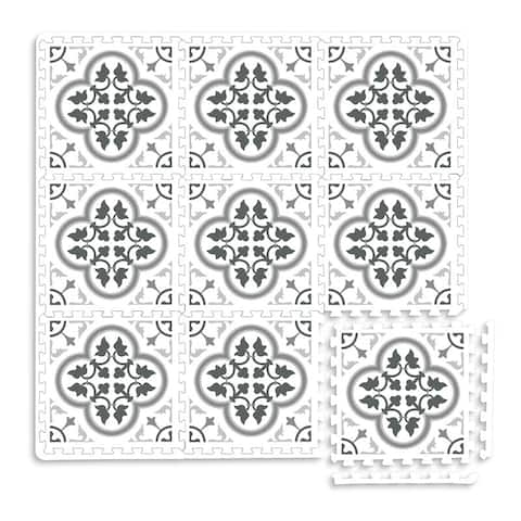 Hamal Interlocking Floor Foam Tiles - 34.2in x 34.2in x 0.4in