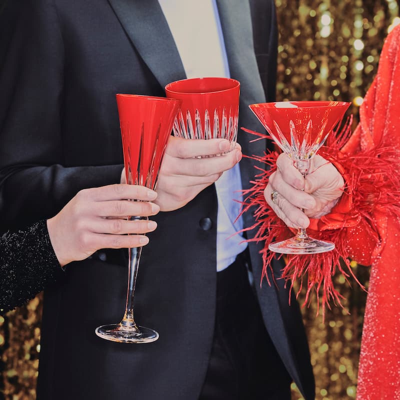 Waterford New Year Martini Firework, Set of 2, Red